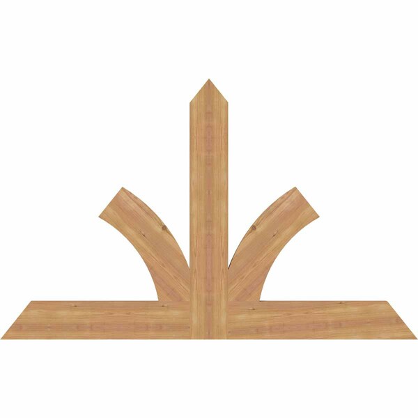 Ekena Millwork Richland Timber Gable Bracket, Western Red Cedar, 60"W x 38"H x 1 1/2"D x 5 1/2"F, 15/12 Pitch GBW060X38X0206RIC00SWR - main